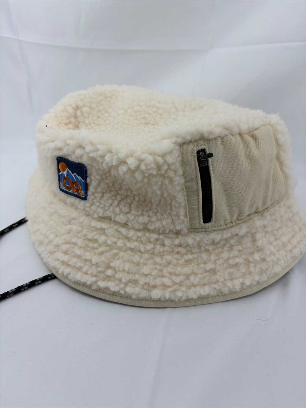Outdoor Research OR Quinn Cream Sherpa Fuzzy Fleece Bucket Hat, One size